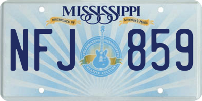 MS license plate NFJ859