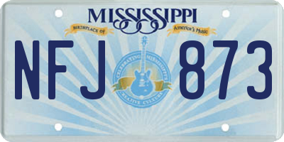 MS license plate NFJ873