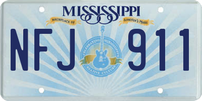 MS license plate NFJ911