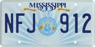 MS license plate NFJ912