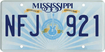 MS license plate NFJ921