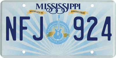 MS license plate NFJ924