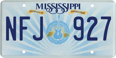 MS license plate NFJ927