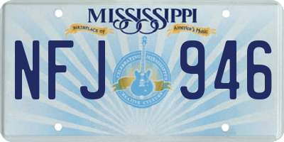 MS license plate NFJ946