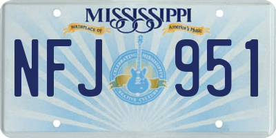 MS license plate NFJ951