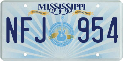 MS license plate NFJ954