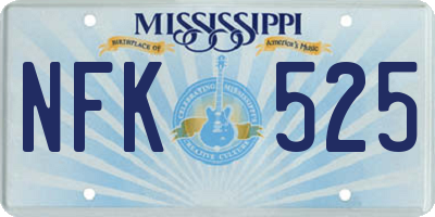 MS license plate NFK525