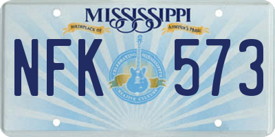 MS license plate NFK573