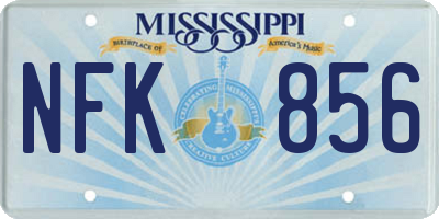 MS license plate NFK856