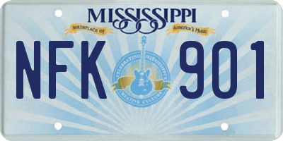 MS license plate NFK901