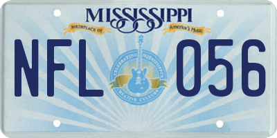 MS license plate NFL056