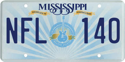 MS license plate NFL140