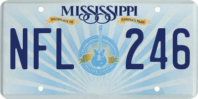 MS license plate NFL246