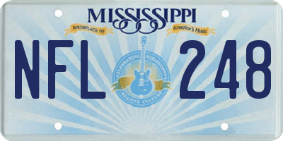 MS license plate NFL248