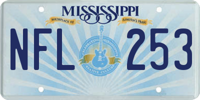 MS license plate NFL253