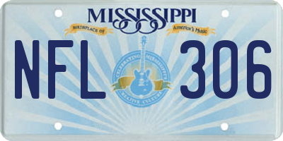 MS license plate NFL306