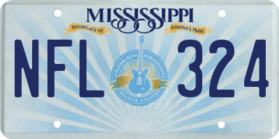 MS license plate NFL324