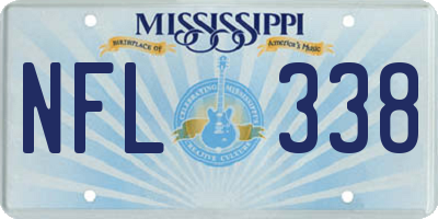 MS license plate NFL338