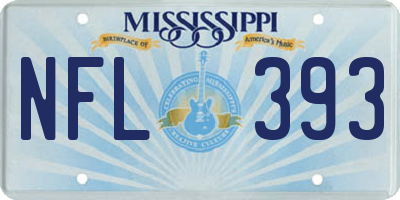 MS license plate NFL393