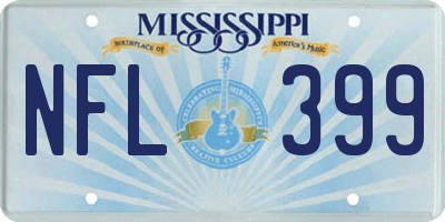 MS license plate NFL399