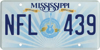 MS license plate NFL439