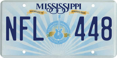 MS license plate NFL448