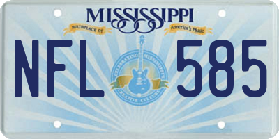 MS license plate NFL585