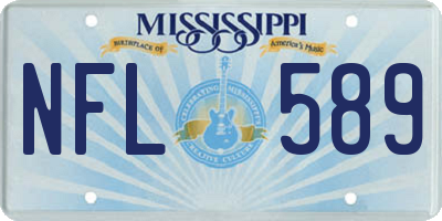 MS license plate NFL589