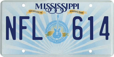 MS license plate NFL614