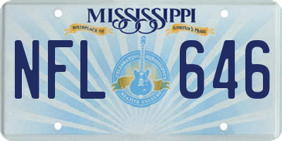 MS license plate NFL646