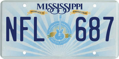 MS license plate NFL687