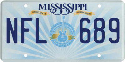 MS license plate NFL689