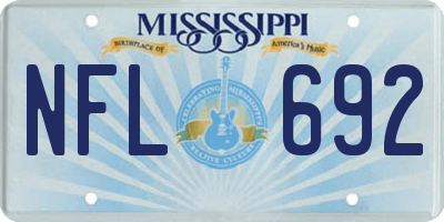 MS license plate NFL692