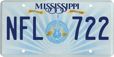 MS license plate NFL722