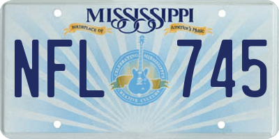 MS license plate NFL745