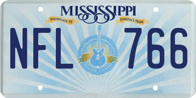 MS license plate NFL766