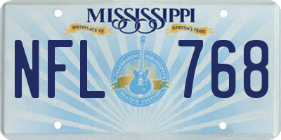 MS license plate NFL768