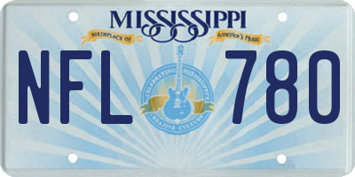 MS license plate NFL780