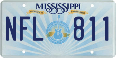 MS license plate NFL811