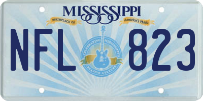 MS license plate NFL823