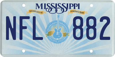 MS license plate NFL882