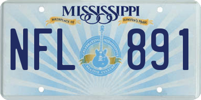 MS license plate NFL891
