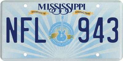 MS license plate NFL943