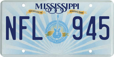MS license plate NFL945