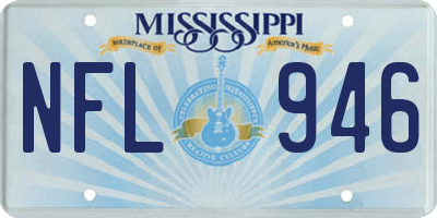 MS license plate NFL946