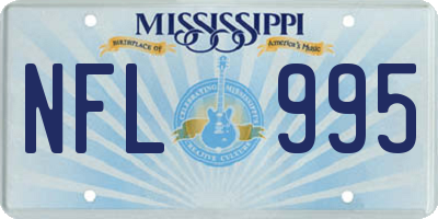 MS license plate NFL995
