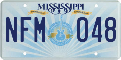 MS license plate NFM048
