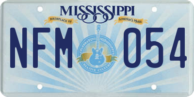 MS license plate NFM054