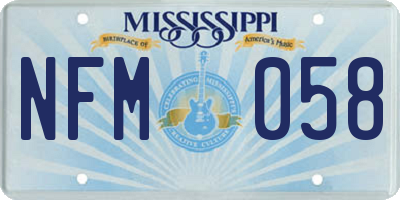 MS license plate NFM058