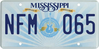 MS license plate NFM065